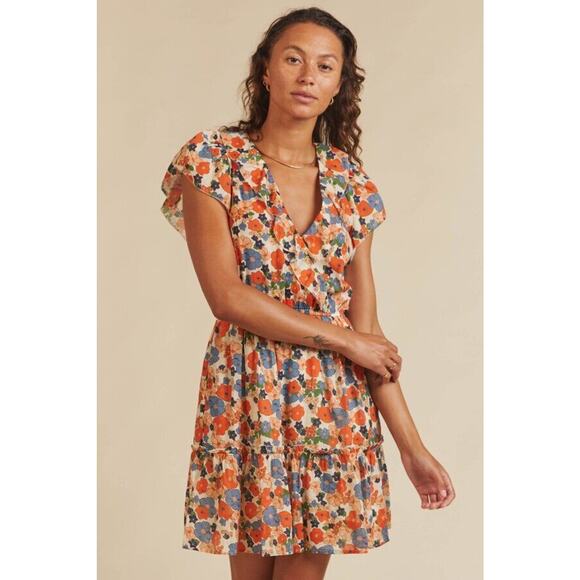 Trovata Dresses & Skirts - TROVATA Birds of Paradis Sz M Medium Marcella Dress Marina Floral Ruffle